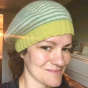 Boden Striped Wool Blend Beret